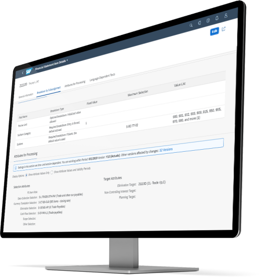 SAP S/4HANA for Group Reporting
